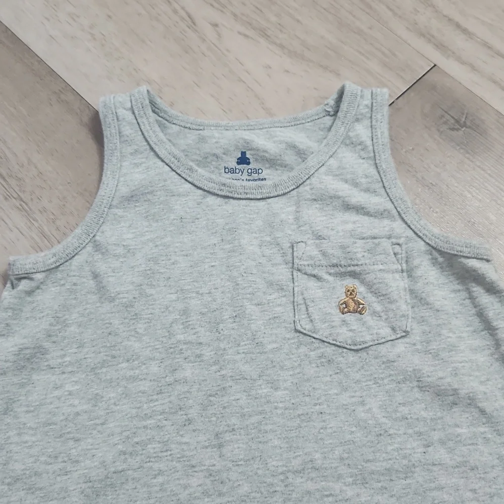 Baby GAP Gray Teddy Bear Tank Top for Kids